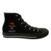 Thumbnail for Trust Me I'm a Pilot (Helicopter) Designed Long Canvas Shoes (Men)