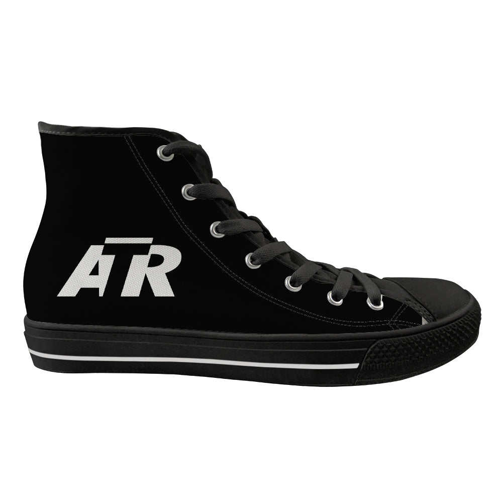 ATR & Text Designed Long Canvas Shoes (Women)