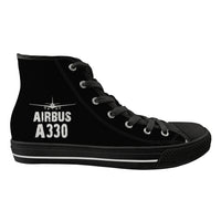 Thumbnail for Airbus A330 & Plane Designed Long Canvas Shoes (Men)