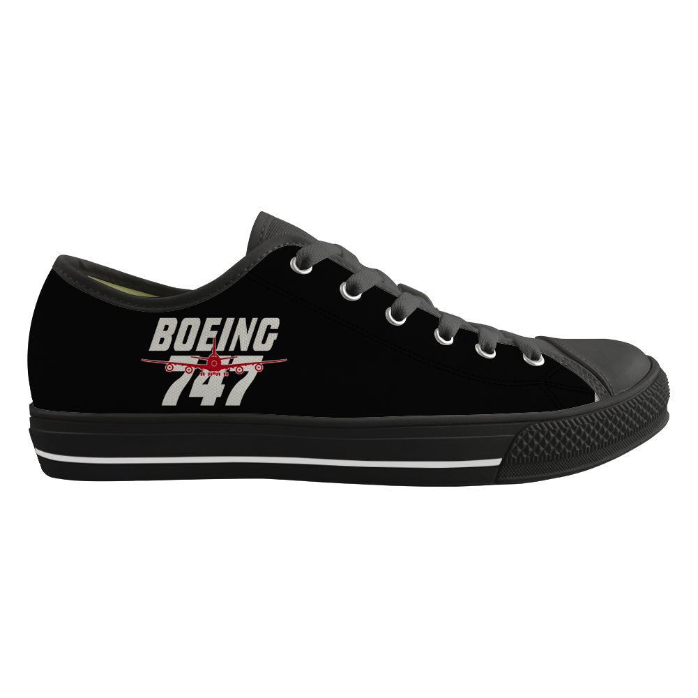 Amazing Boeing 747 Designed Canvas Shoes (Women)