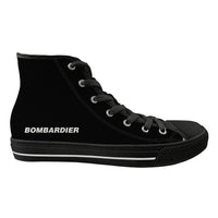 Thumbnail for Bombardier & Text Designed Long Canvas Shoes (Women)