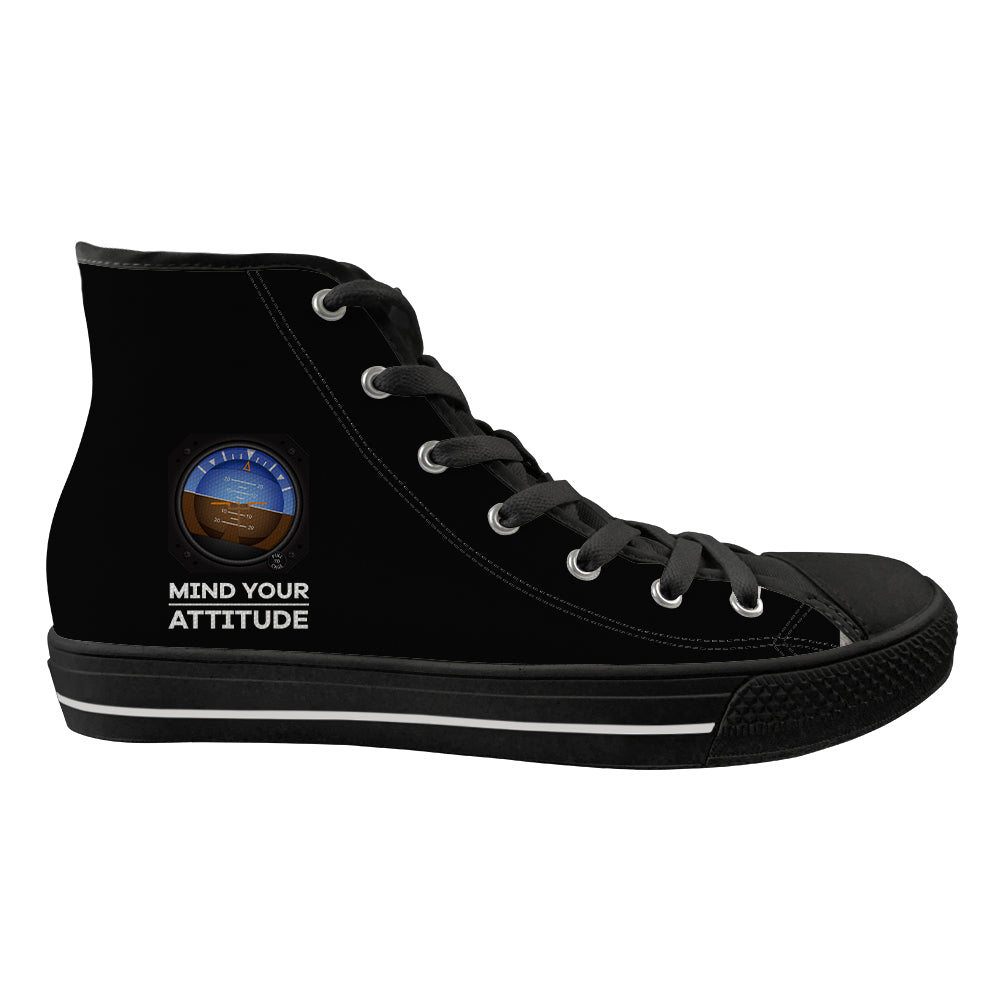 Mind Your Attitude Designed Long Canvas Shoes (Men)