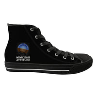 Thumbnail for Mind Your Attitude Designed Long Canvas Shoes (Men)