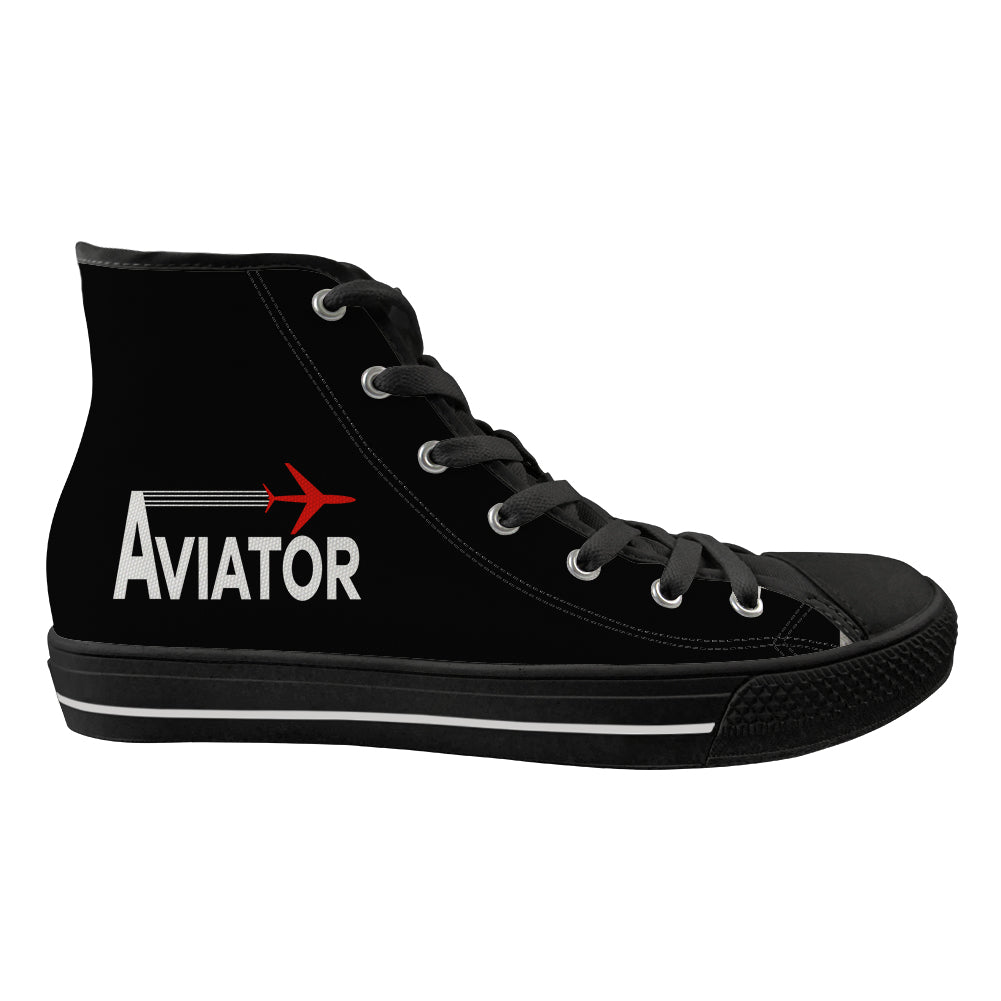 Aviator Designed Long Canvas Shoes (Men)