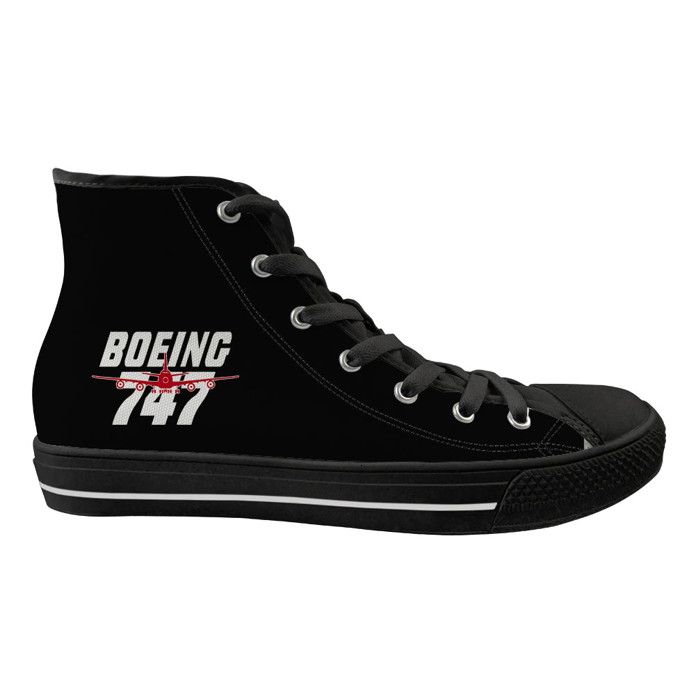 Amazing Boeing 747 Designed Long Canvas Shoes (Women)