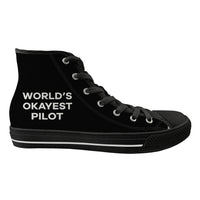 Thumbnail for World's Okayest Pilot Designed Long Canvas Shoes (Men)