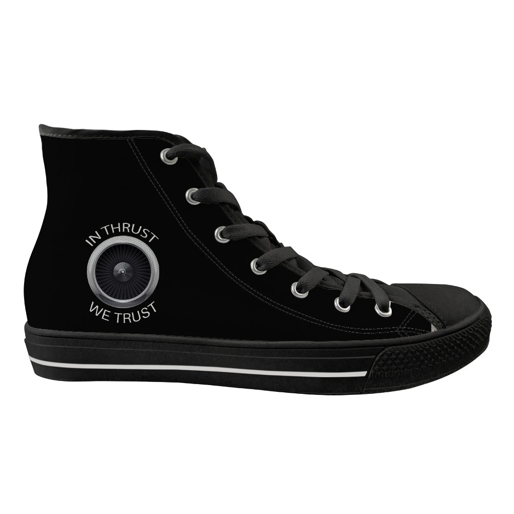 In Thrust We Trust Designed Long Canvas Shoes (Men)