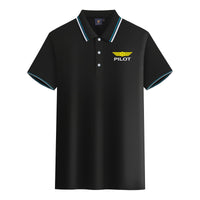 Thumbnail for Pilot & Badge Designed Stylish Polo T-Shirts