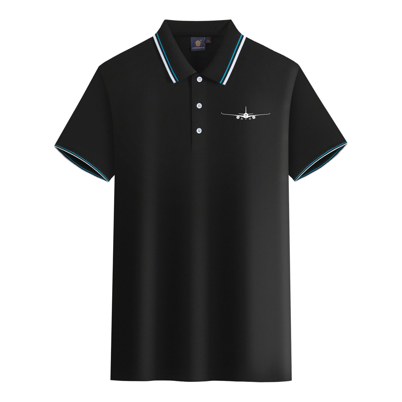 Airbus A350 Silhouette Designed Stylish Polo T-Shirts