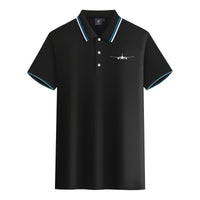 Thumbnail for Airbus A350 Silhouette Designed Stylish Polo T-Shirts