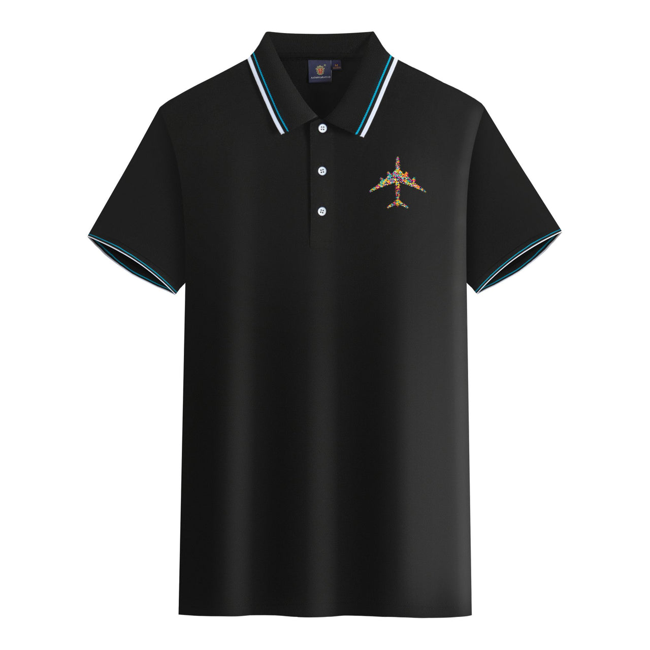 Colourful Airplane Designed Stylish Polo T-Shirts