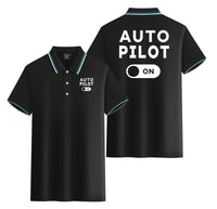 Thumbnail for Auto Pilot ON Designed Stylish Polo T-Shirts (Double-Side)