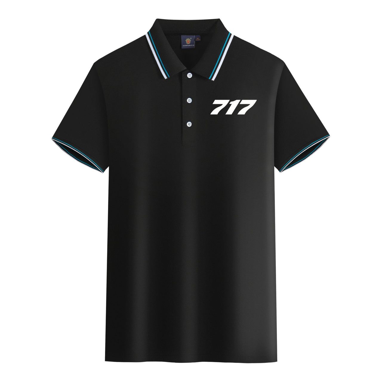 717 Flat Text Designed Stylish Polo T-Shirts