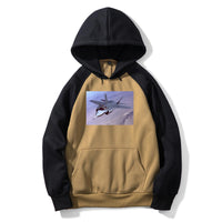 Thumbnail for Fighting Falcon F35 Captured in the Air Designed Colourful Hoodies