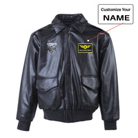 Thumbnail for Airbus A350 & Trent Wxb Engine Designed Leather Bomber Jackets (NO Fur)