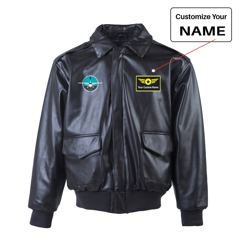 Cessna & Gyro Designed Leather Bomber Jackets (NO Fur)