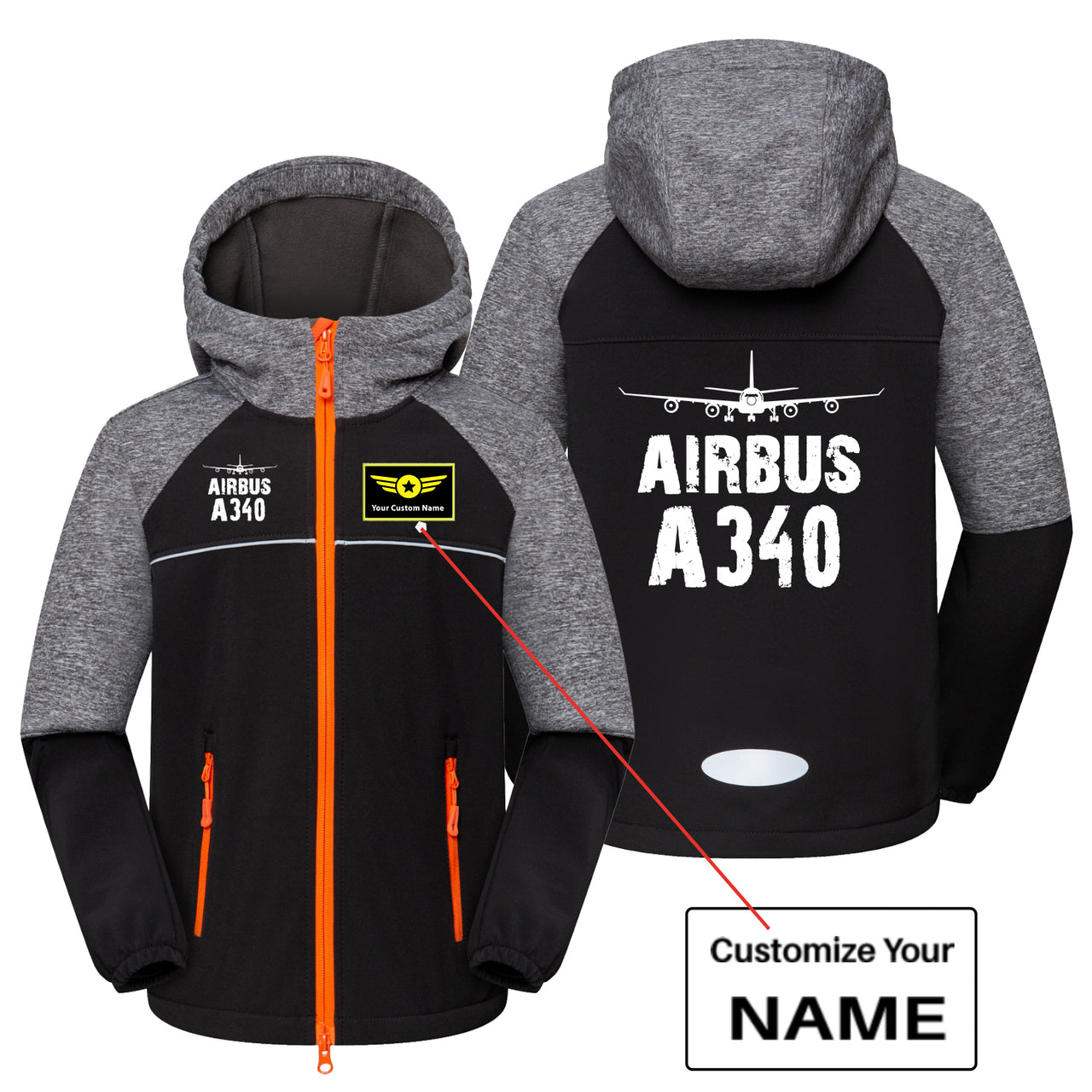 Airbus A340 & Plane Designed Children Polar Style Jackets