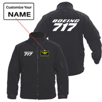 Thumbnail for Boeing 717 & Text Designed Fleece Military Jackets (Customizable)