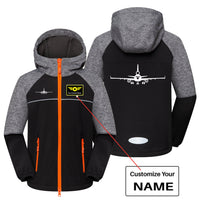 Thumbnail for McDonnell Douglas MD-11 Silhouette Plane Designed Children Polar Style Jackets