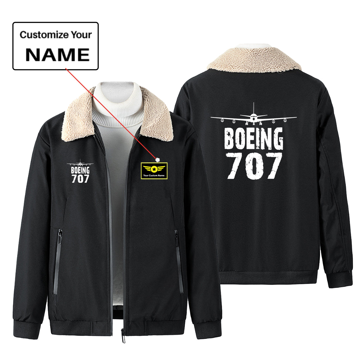 Boeing 707 & Plane Designed Winter Bomber Jackets