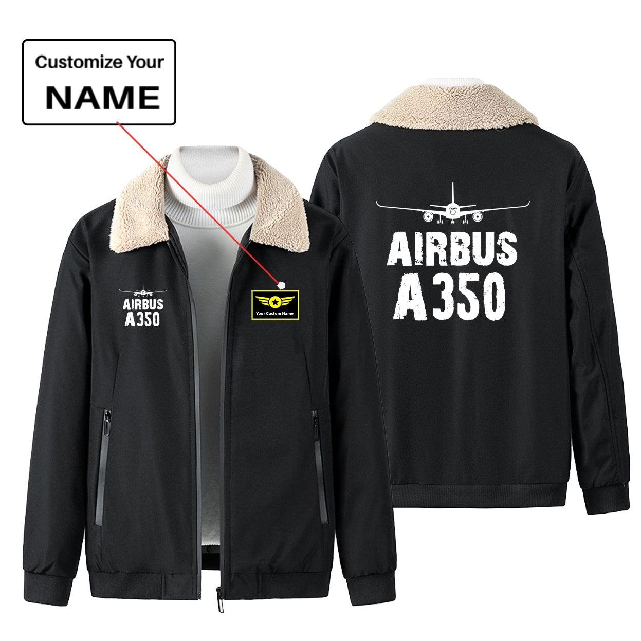 Airbus A350 & Plane Designed Winter Bomber Jackets