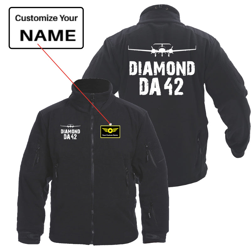 Diamond DA42 & Plane Designed Fleece Military Jackets (Customizable)