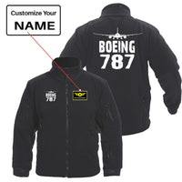 Thumbnail for Boeing 787 & Plane Designed Fleece Military Jackets (Customizable)