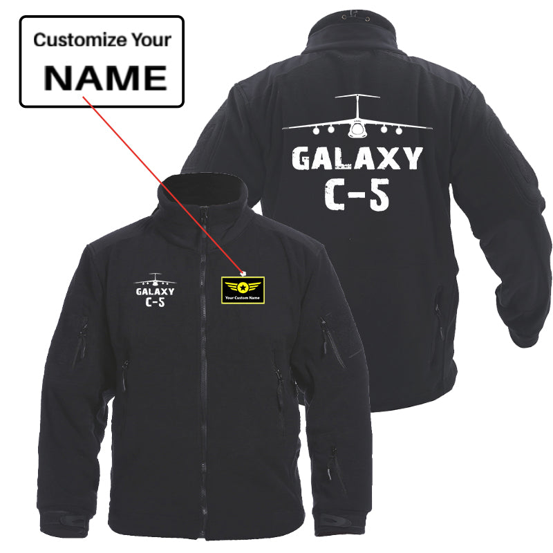 Galaxy C-5 & Plane Designed Fleece Military Jackets (Customizable)