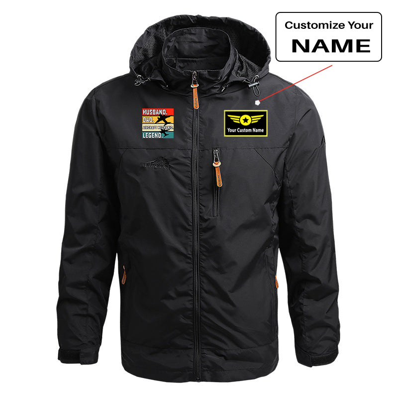 Husband & Dad & Aircraft Mechanic & Legend Designed Thin Stylish Jackets