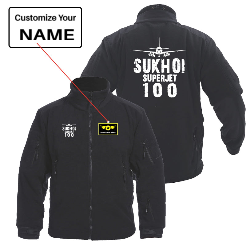 Sukhoi Superjet 100 & Plane Designed Fleece Military Jackets (Customizable)