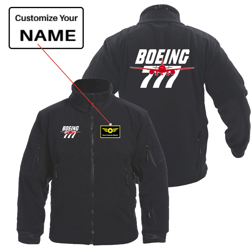 Amazing Boeing 777 Designed Fleece Military Jackets (Customizable)