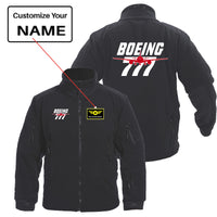 Thumbnail for Amazing Boeing 777 Designed Fleece Military Jackets (Customizable)