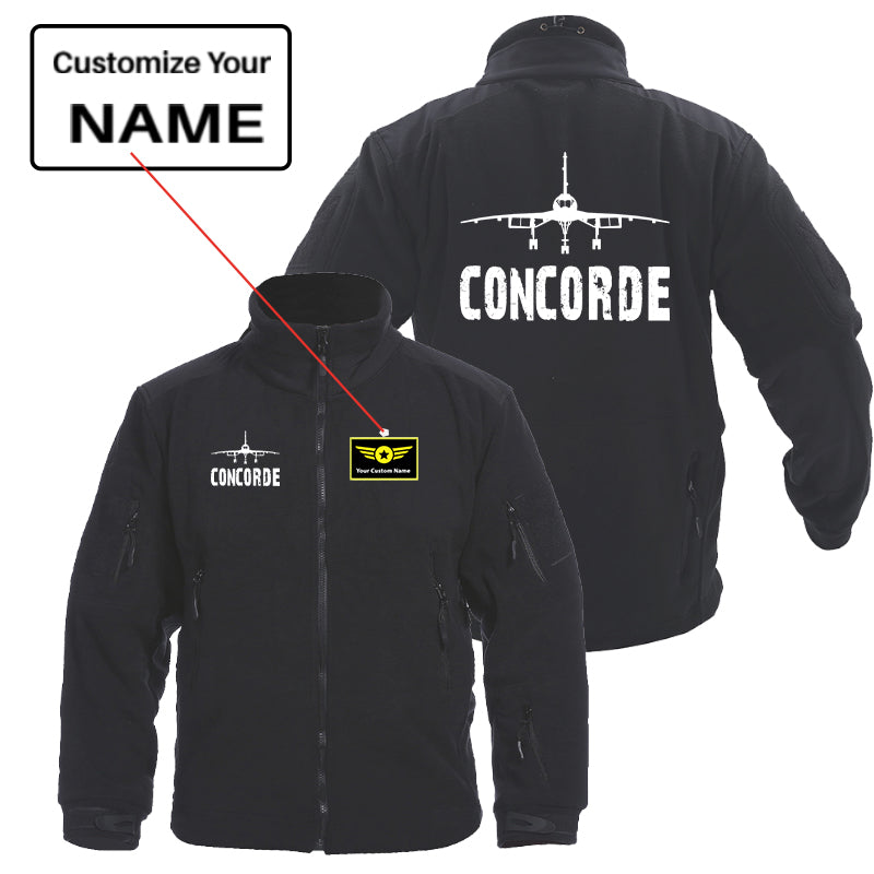 Concorde & Plane Designed Fleece Military Jackets (Customizable)