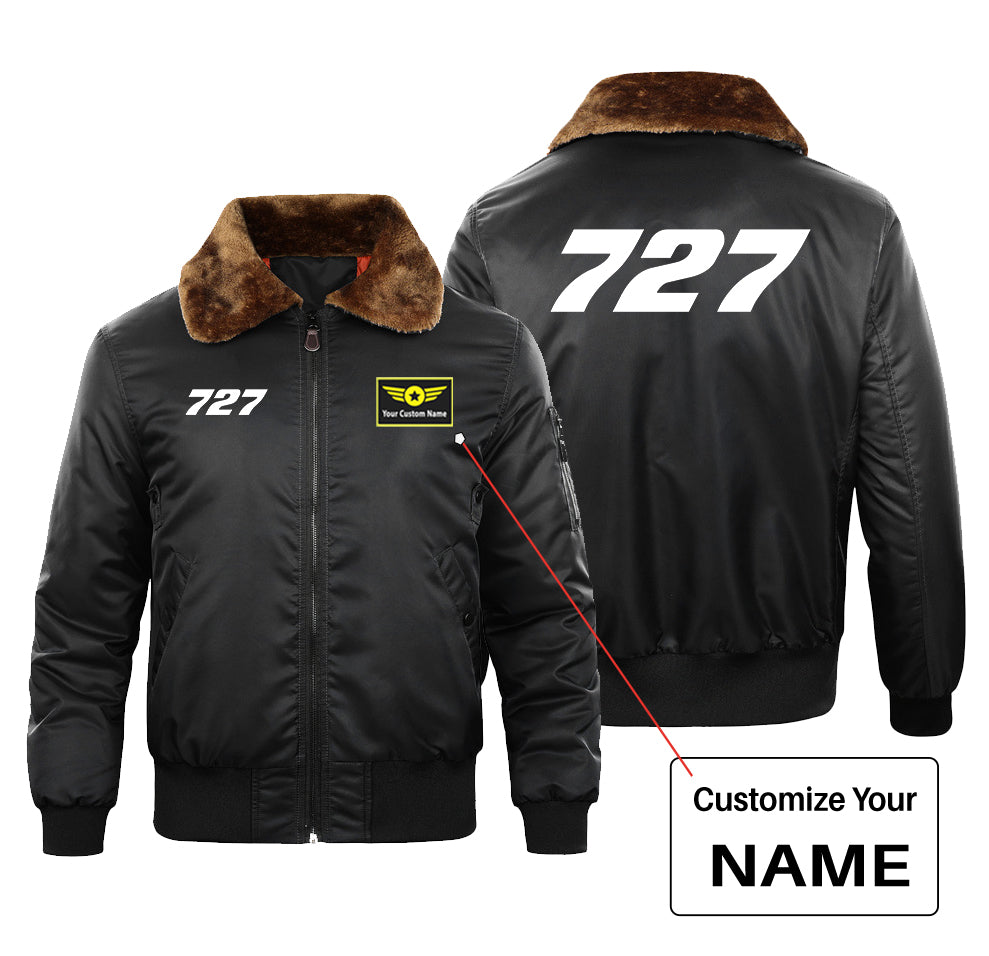 727 Flat Text Designed Special Bomber Jackets