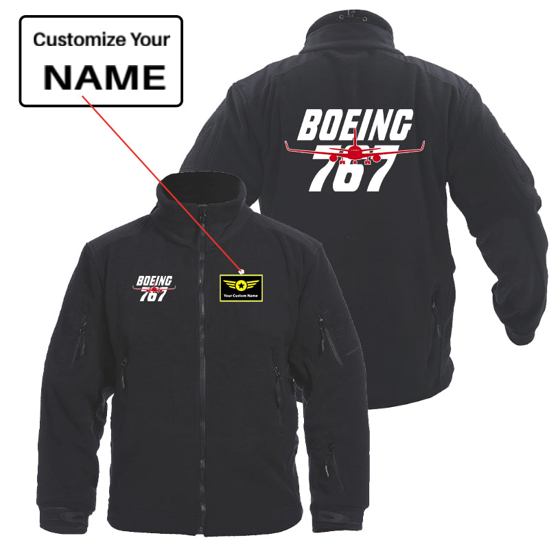 Amazing Boeing 767 Designed Fleece Military Jackets (Customizable)