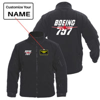 Thumbnail for Amazing Boeing 757 Designed Fleece Military Jackets (Customizable)