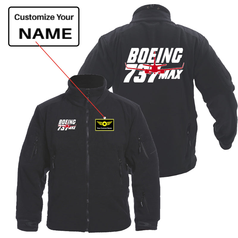 Amazing 737 Max Designed Fleece Military Jackets (Customizable)