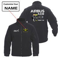 Thumbnail for Airbus A330 & Trent 700 Engine Designed Fleece Military Jackets (Customizable)