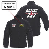 Thumbnail for Amazing Boeing 737 Designed Fleece Military Jackets (Customizable)