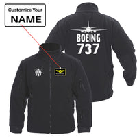 Thumbnail for Boeing 737 & Plane Designed Fleece Military Jackets (Customizable)