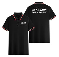 Thumbnail for Born To Fly Designed Stylish Polo T-Shirts (Double-Side)