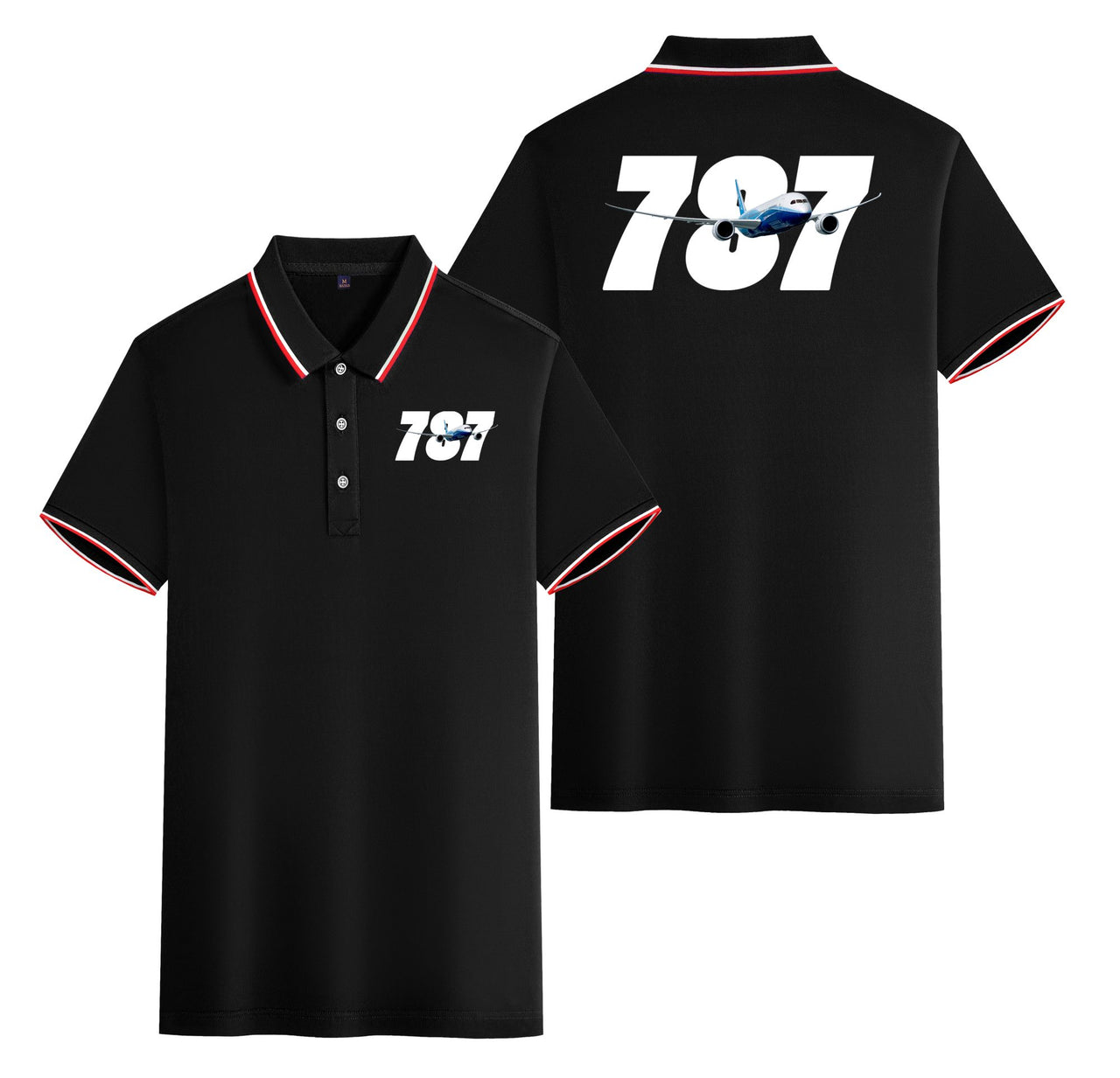 Super Boeing 787 Designed Stylish Polo T-Shirts (Double-Side)