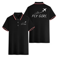 Thumbnail for Just Fly It & Fly Girl Designed Stylish Polo T-Shirts (Double-Side)