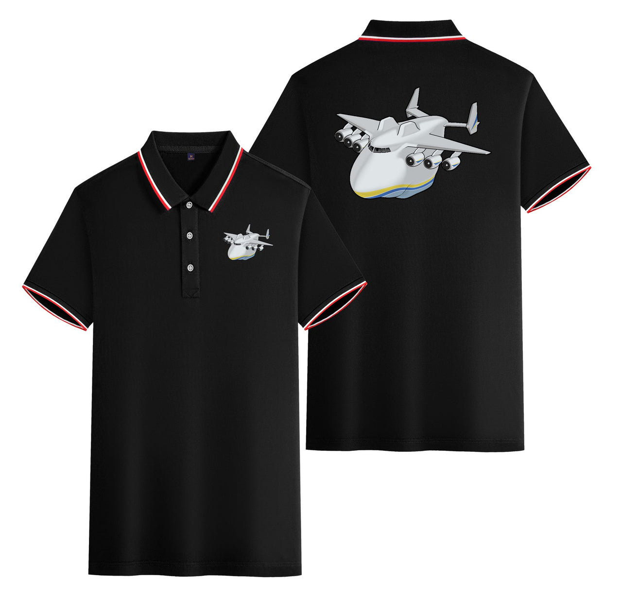 Antonov 225 (2) Designed Stylish Polo T-Shirts (Double-Side)