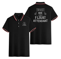 Thumbnail for Trust Me I'm a Flight Attendant Designed Stylish Polo T-Shirts (Double-Side)