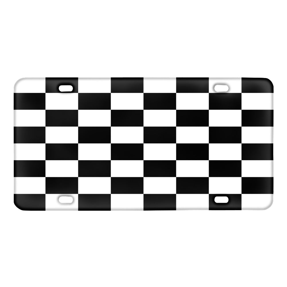 Black & White Boxes Designed Metal (License) Plates