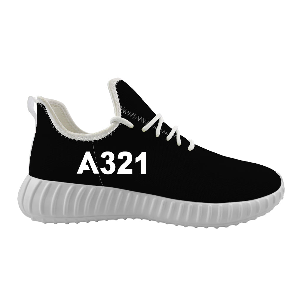 A321 Flat Text Designed Sport Sneakers & Shoes (WOMEN)