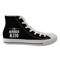 Thumbnail for Airbus A330 & Plane Designed Long Canvas Shoes (Men)