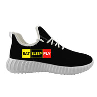 Thumbnail for Eat Sleep Fly (Colourful) Designed Sport Sneakers & Shoes (WOMEN)