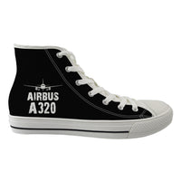 Thumbnail for Airbus A320 & Plane Designed Long Canvas Shoes (Men)